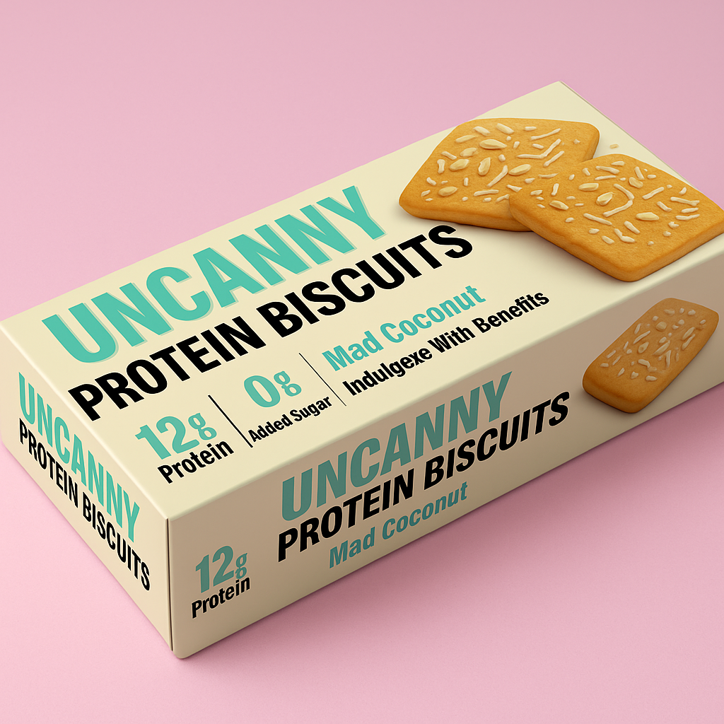 Uncanny High Protein Biscuits – Mad Coconut Flavour (Pack of 3)